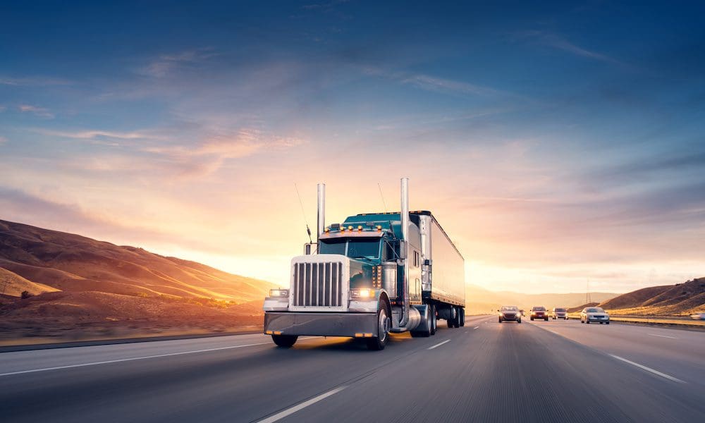 Commercial truck insured by BDI trucking insurance